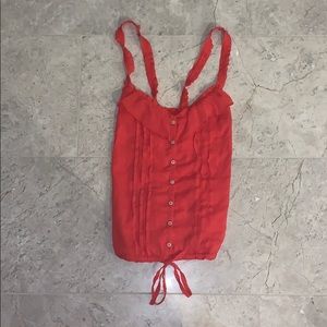 flowy red tank